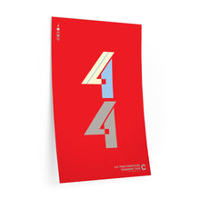 Load image into Gallery viewer, 4|4 time signature • red ▸ Style 2 wall decal