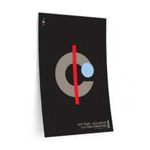 Load image into Gallery viewer, Cut time signature • black ▸ Style 2 wall decal