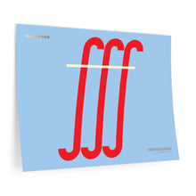 Load image into Gallery viewer, fff (fortississimo) • blue ▸ Style 2 wall decal