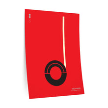 Load image into Gallery viewer, Half note • red ▸ Style 2 wall decal