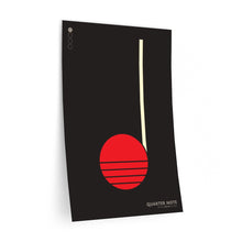 Load image into Gallery viewer, Quarter note • black ▸ Style 2 wall decal
