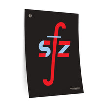 Load image into Gallery viewer, sfz (sforzando) • black ▸ Style 2 wall decal