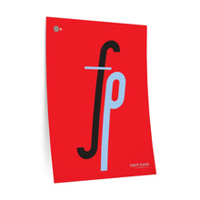 Load image into Gallery viewer, fp (forte piano) • red ▸ Style 2 wall decal