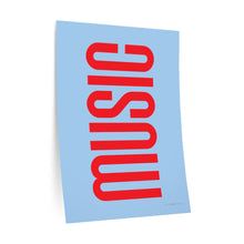 Load image into Gallery viewer, "Music" • blue ▸ Style 2 wall decal