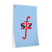 Load image into Gallery viewer, sfz (sforzando) • blue ▸ Style 2 wall decal