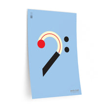 Load image into Gallery viewer, Bass Clef • blue ▸ Style 2 wall decal