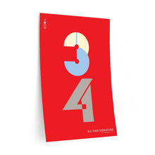Load image into Gallery viewer, 3|4 time signature • red ▸ Style 2 wall decal
