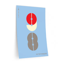 Load image into Gallery viewer, 9|8 time signature • blue ▸ Style 2 wall decal