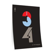 Load image into Gallery viewer, 3|4 time signature • black ▸ Style 2 wall decal