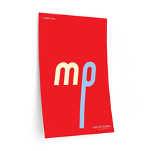 Load image into Gallery viewer, mp (mezzo piano) • red ▸ Style 2 wall decal