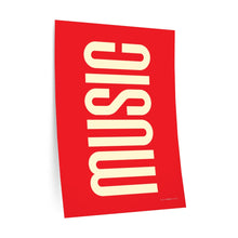 Load image into Gallery viewer, "Music" • red ▸ Style 2 wall decal