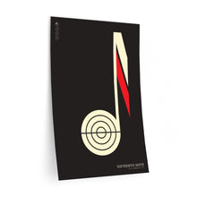 Load image into Gallery viewer, Sixteenth note • black ▸ Style 2 wall decal