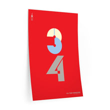 Load image into Gallery viewer, 3|4 time signature • red ▸ Style 2 wall decal