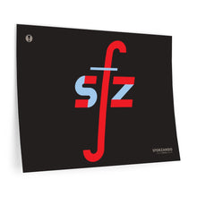 Load image into Gallery viewer, sfz (sforzando) • black ▸ Style 2 wall decal
