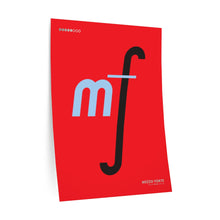 Load image into Gallery viewer, mf (mezzo forte) • red ▸ Style 2 wall decal