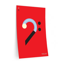 Load image into Gallery viewer, Bass Clef • red ▸ Style 2 wall decal