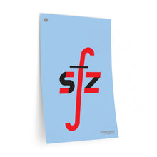Load image into Gallery viewer, sfz (sforzando) • blue ▸ Style 2 wall decal