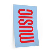 Load image into Gallery viewer, "Music" • blue ▸ Style 2 wall decal