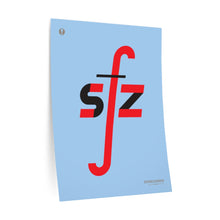 Load image into Gallery viewer, sfz (sforzando) • blue ▸ Style 2 wall decal