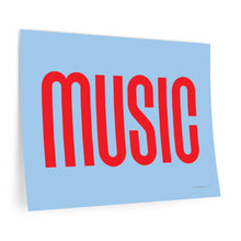 Load image into Gallery viewer, "Music" • blue ▸ Style 2 wall decal