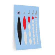 Load image into Gallery viewer, Note values in relation to whole note • blue ▸ Style 2 wall decal