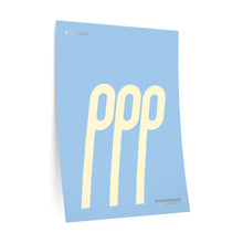 Load image into Gallery viewer, ppp (pianississimo) • blue ▸ Style 2 wall decal