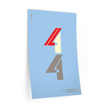 Load image into Gallery viewer, 4|4 time signature • blue ▸ Style 2 wall decal