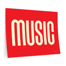 Load image into Gallery viewer, "Music" • red ▸ Style 2 wall decal