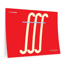 Load image into Gallery viewer, fff (fortississimo) • red ▸ Style 2 wall decal