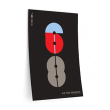 Load image into Gallery viewer, 6|8 time signature • black ▸ Style 2 wall decal