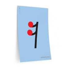 Load image into Gallery viewer, Sixteenth rest • blue ▸ Style 2 wall decal