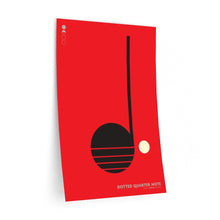 Load image into Gallery viewer, Dotted quarter note • red ▸ Style 2 wall decal