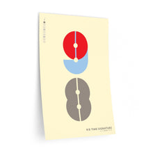 Load image into Gallery viewer, 9|8 time signature • cream ▸ Style 2 wall decal