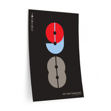 Load image into Gallery viewer, 9|8 time signature • black ▸ Style 2 wall decal