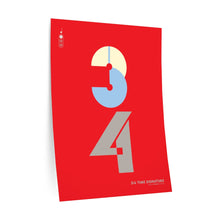 Load image into Gallery viewer, 3|4 time signature • red ▸ Style 2 wall decal