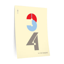 Load image into Gallery viewer, 3|4 time signature • cream ▸ Style 2 wall decal