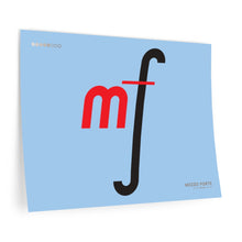 Load image into Gallery viewer, mf (mezzo forte) • blue ▸ Style 2 wall decal