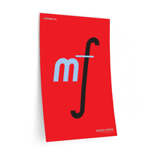 Load image into Gallery viewer, mf (mezzo forte) • red ▸ Style 2 wall decal