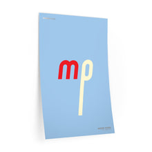 Load image into Gallery viewer, mp (mezzo piano) • blue ▸ Style 2 wall decal