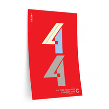 Load image into Gallery viewer, 4|4 time signature • red ▸ Style 2 wall decal
