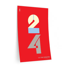 Load image into Gallery viewer, 2|4 time signature • red ▸ Style 2 wall decal