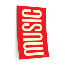 Load image into Gallery viewer, "Music" • red ▸ Style 2 wall decal