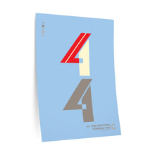 Load image into Gallery viewer, 4|4 time signature • blue ▸ Style 2 wall decal