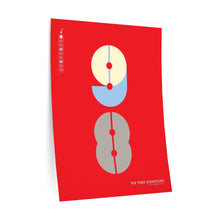 Load image into Gallery viewer, 9|8 time signature • red ▸ Style 2 wall decal