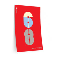 Load image into Gallery viewer, 6|8 time signature • red ▸ Style 2 wall decal