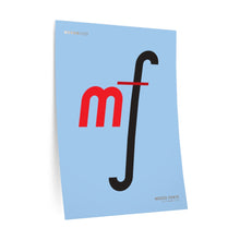 Load image into Gallery viewer, mf (mezzo forte) • blue ▸ Style 2 wall decal