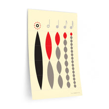 Load image into Gallery viewer, Note values in relation to whole note • cream ▸ Style 2 wall decal