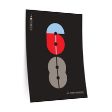 Load image into Gallery viewer, 6|8 time signature • black ▸ Style 2 wall decal