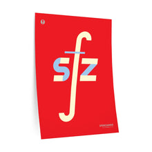 Load image into Gallery viewer, sfz (sforzando) • red ▸ Style 2 wall decal