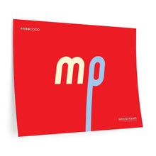 Load image into Gallery viewer, mp (mezzo piano) • red ▸ Style 2 wall decal